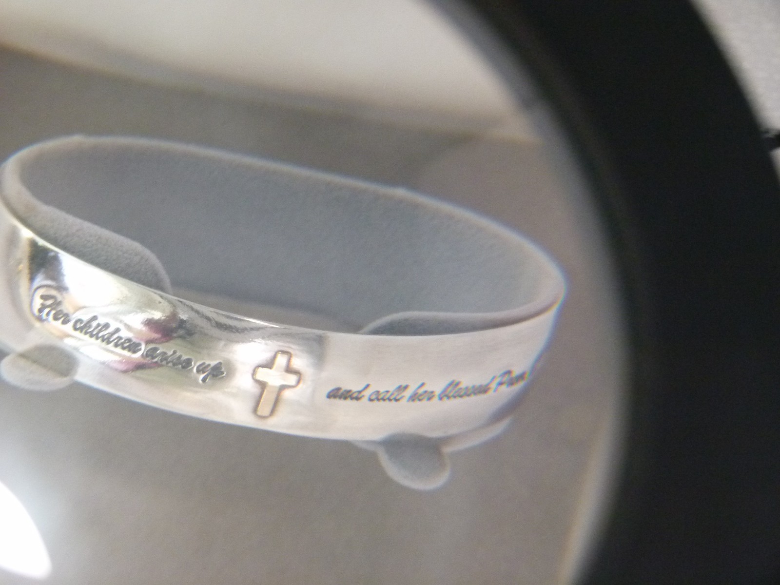 SOLID Pure Silver (99.9%) Bible Verse Cuff Bracelet sz 6.75