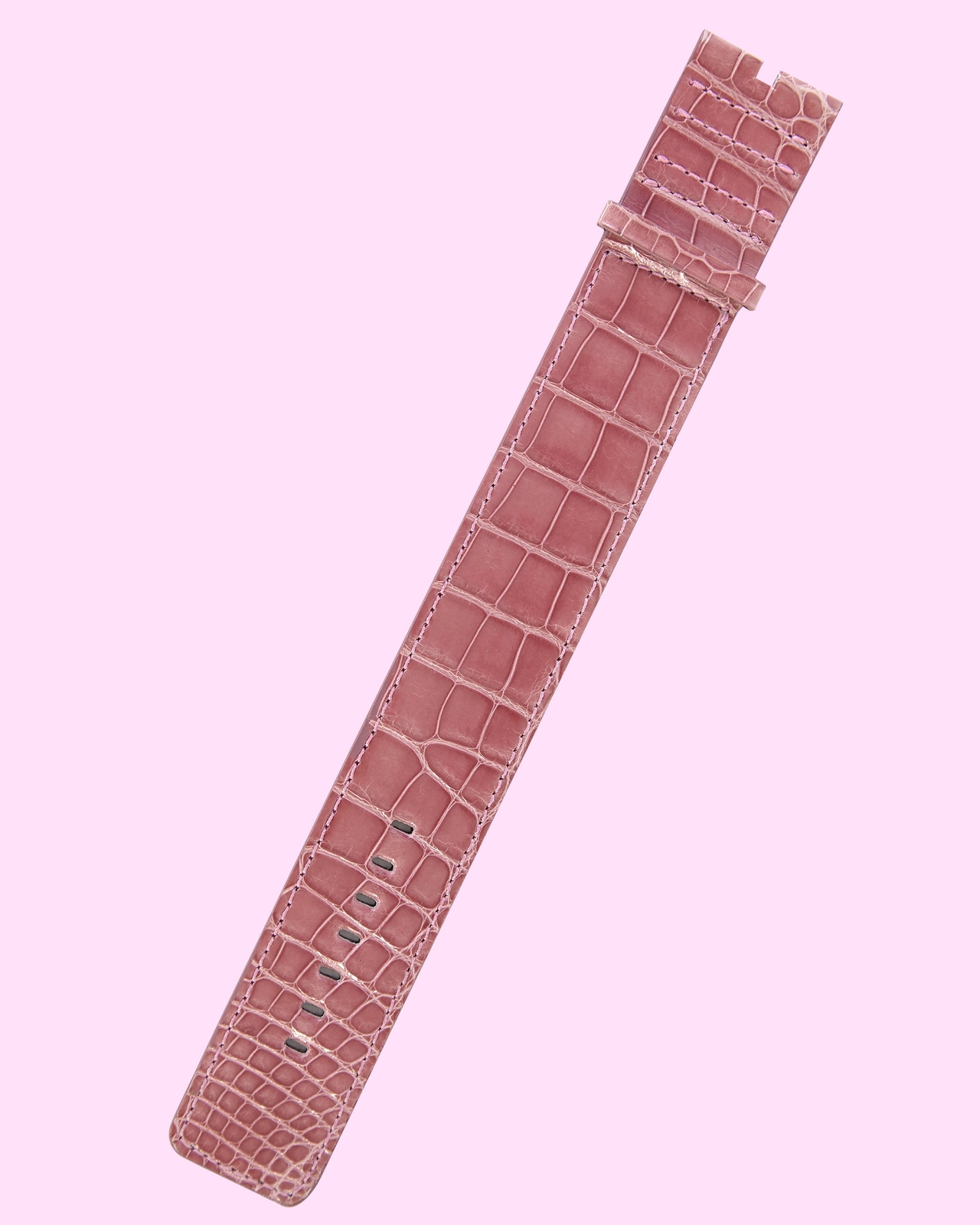 Ecclissi 28mm Pink Alligator One-Piece Strap 22595 Pink