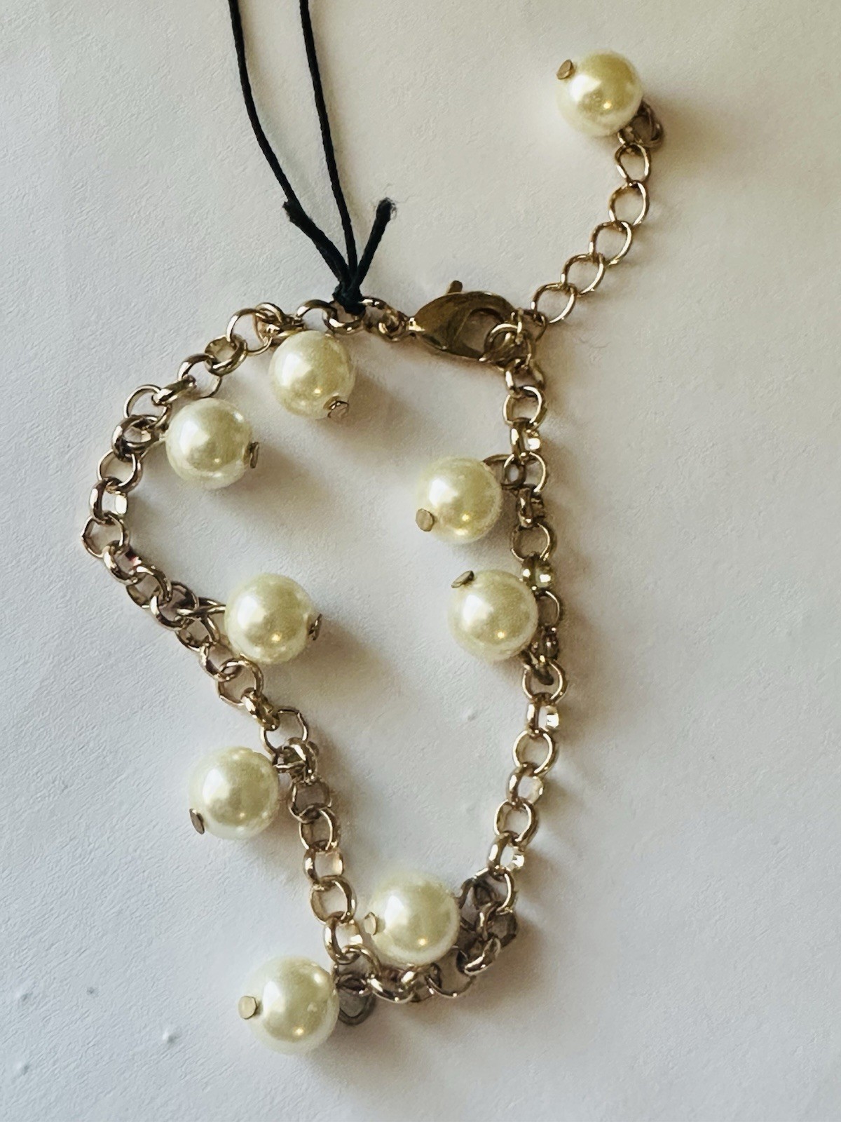 Pearl and Gold Tone Bracelet Set