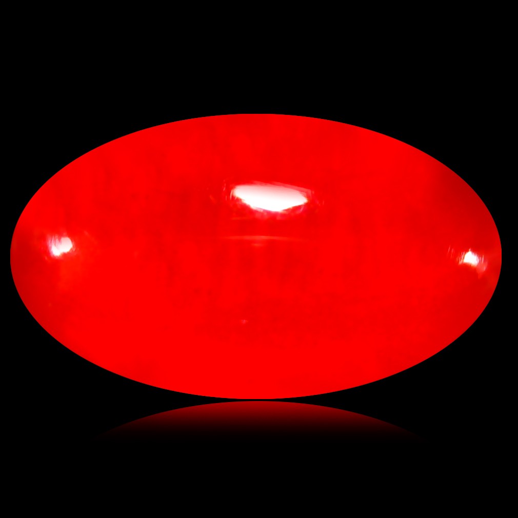 1.29 ct Mind-Boggling Oval Cabochon Shape (12 x 7 mm) Red Opal Natural Gemstone