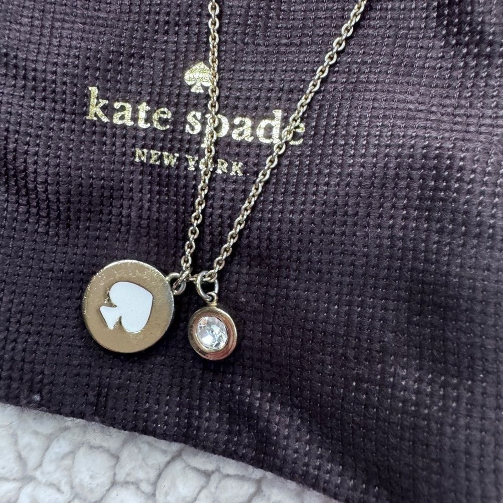 Kate Spade Gold Plated Necklace “Spot the Spade”