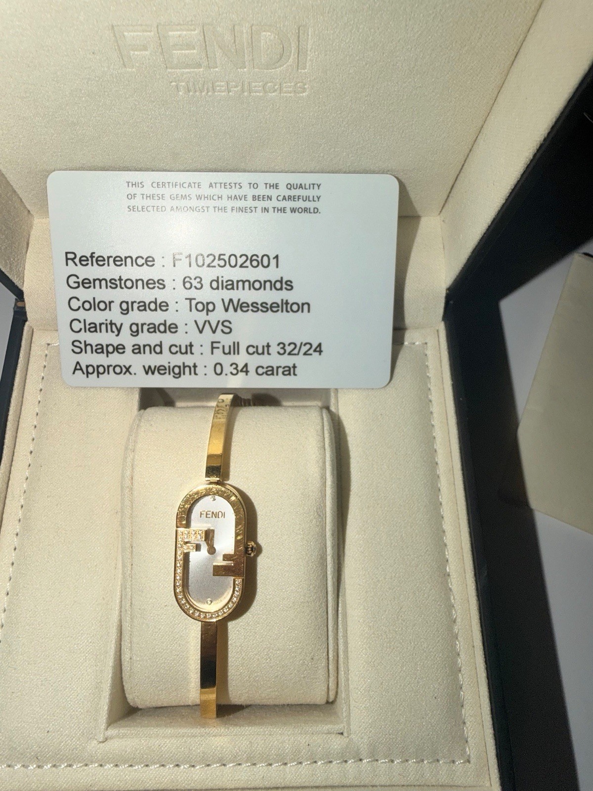 Fendi Women’s O’Lock Diamond Bracelet Watch