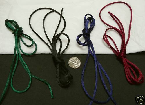 Plain satin necklace cord for magatama necklace