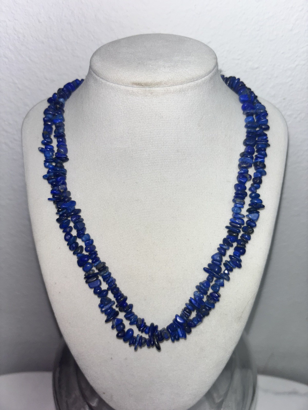 Jay King 2 Strand Natural Afghanistan Lapis Lazuli Sterling Silver Necklace