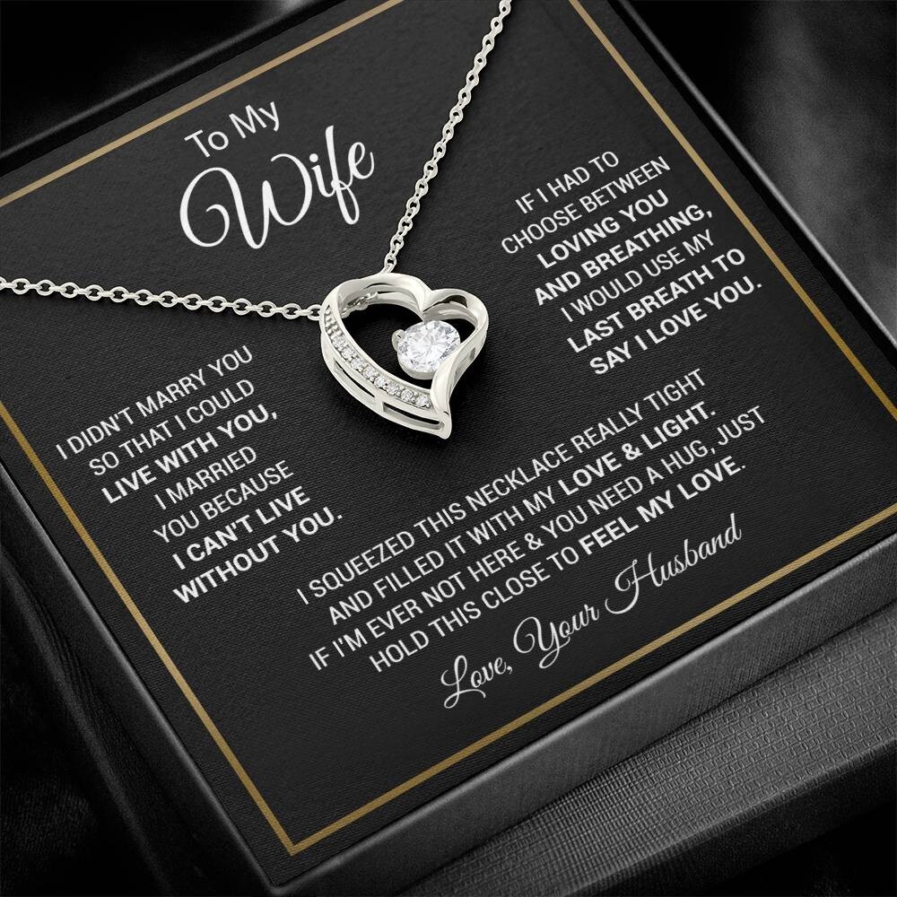 To My Wife Necklace, Anniversary Gift, Wife Birthday Gift, Gift For Wife
