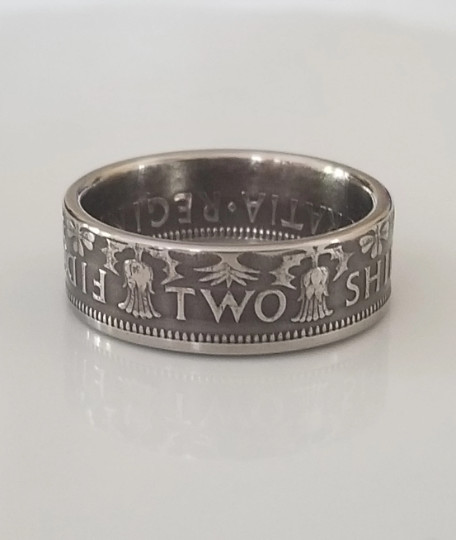 United Kingdom Coin Ring | Coin Ring Scotland | Handmade Ring | Travel Ring | Un