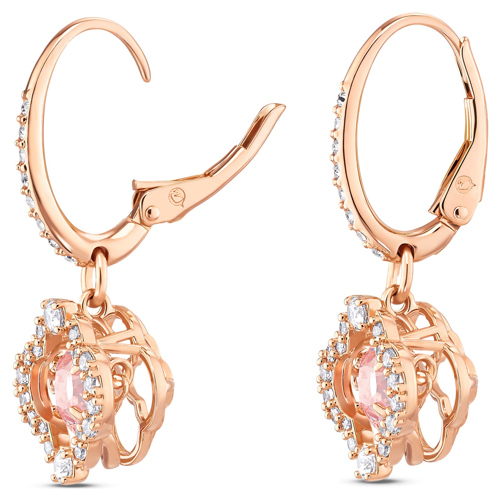 Swarovski Sparkling Dance Clover Rose Gold Earrings 5516477