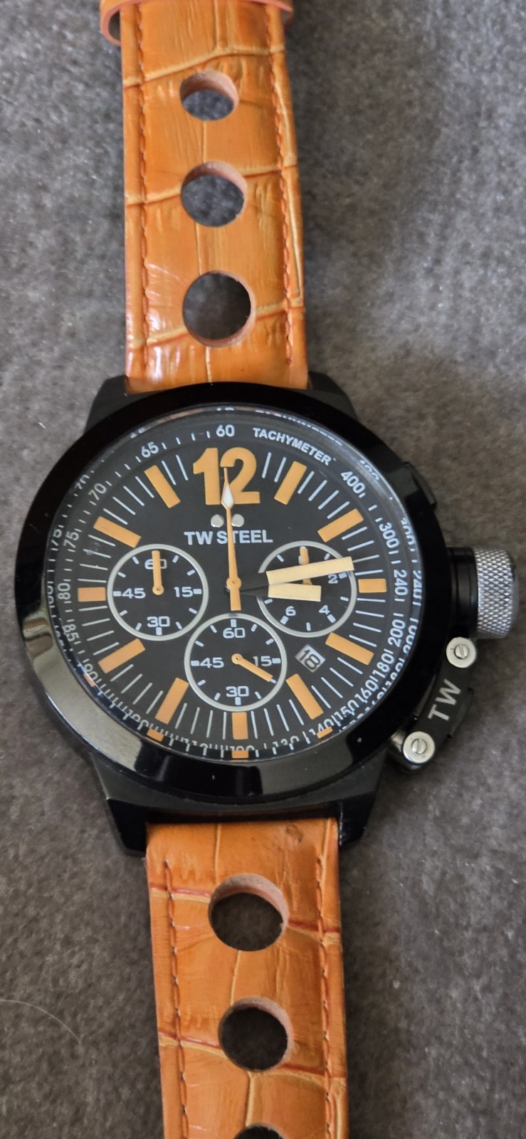 TW Steel Men’s CE1030R Oversized 50mm Canteen Chronograph Watch + EXTRA STRAP