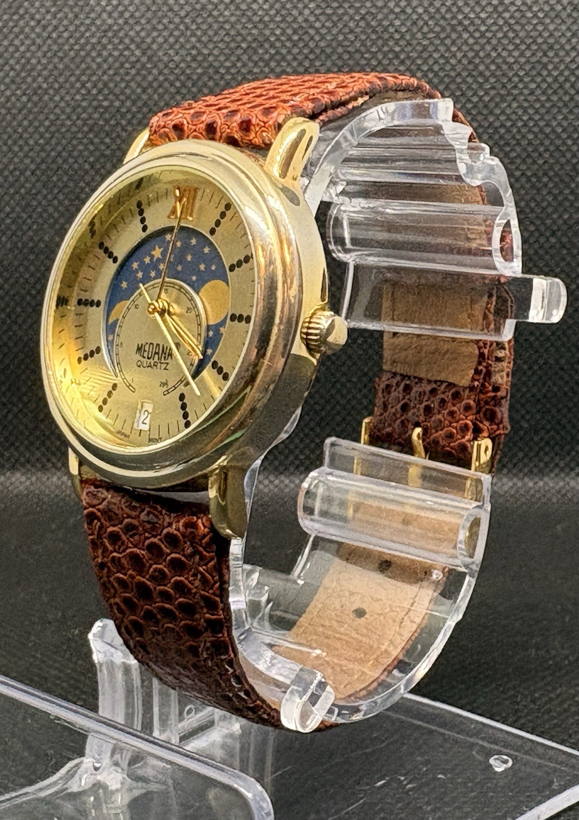 Vintage 1990s Medana Celestial 29.5-day Lunar Cycle Moon Phase Watch