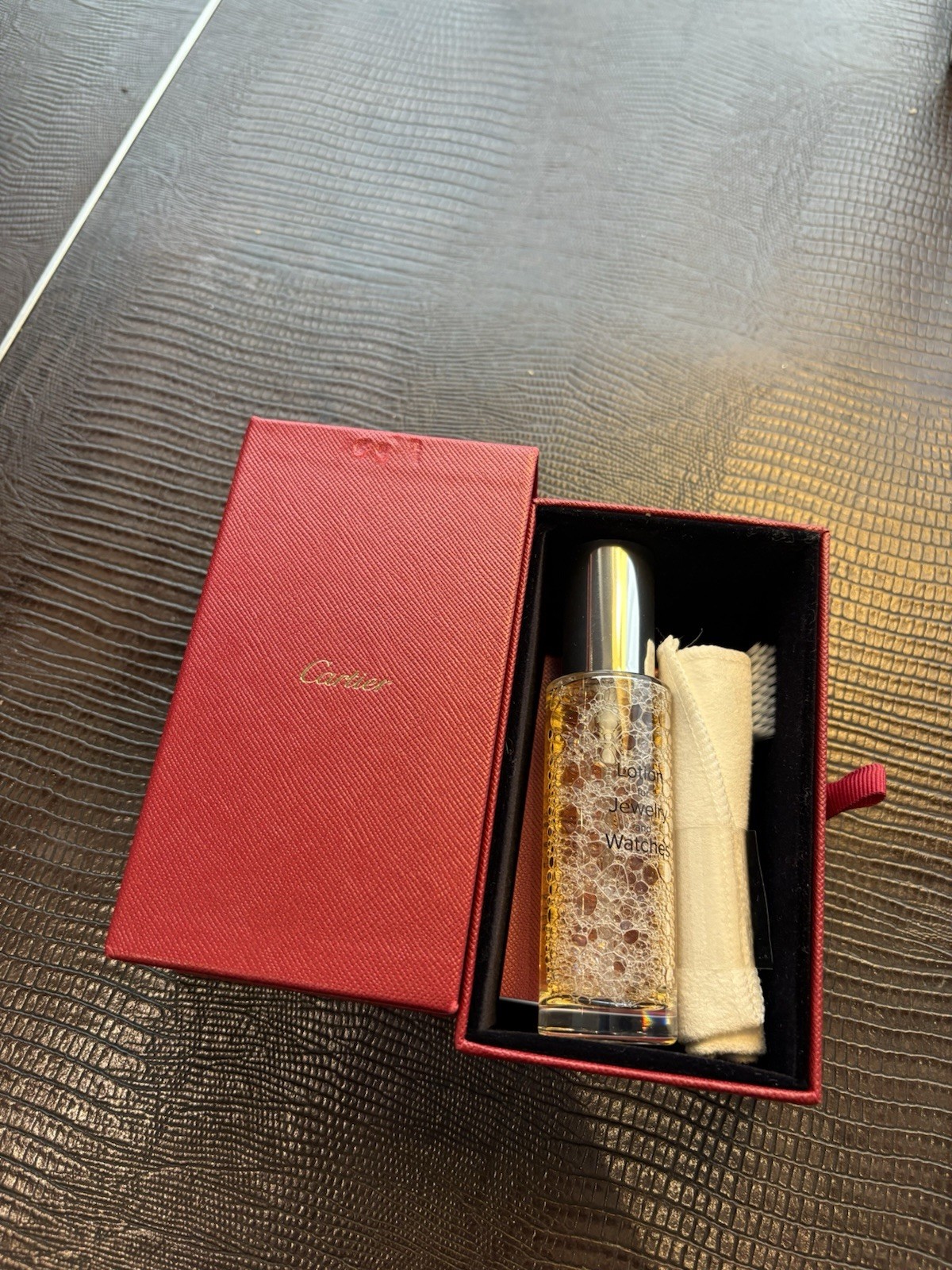Cartier New Jewelry And Watch Cleaning Kit Red Box Cleaning Spray Soft Brush