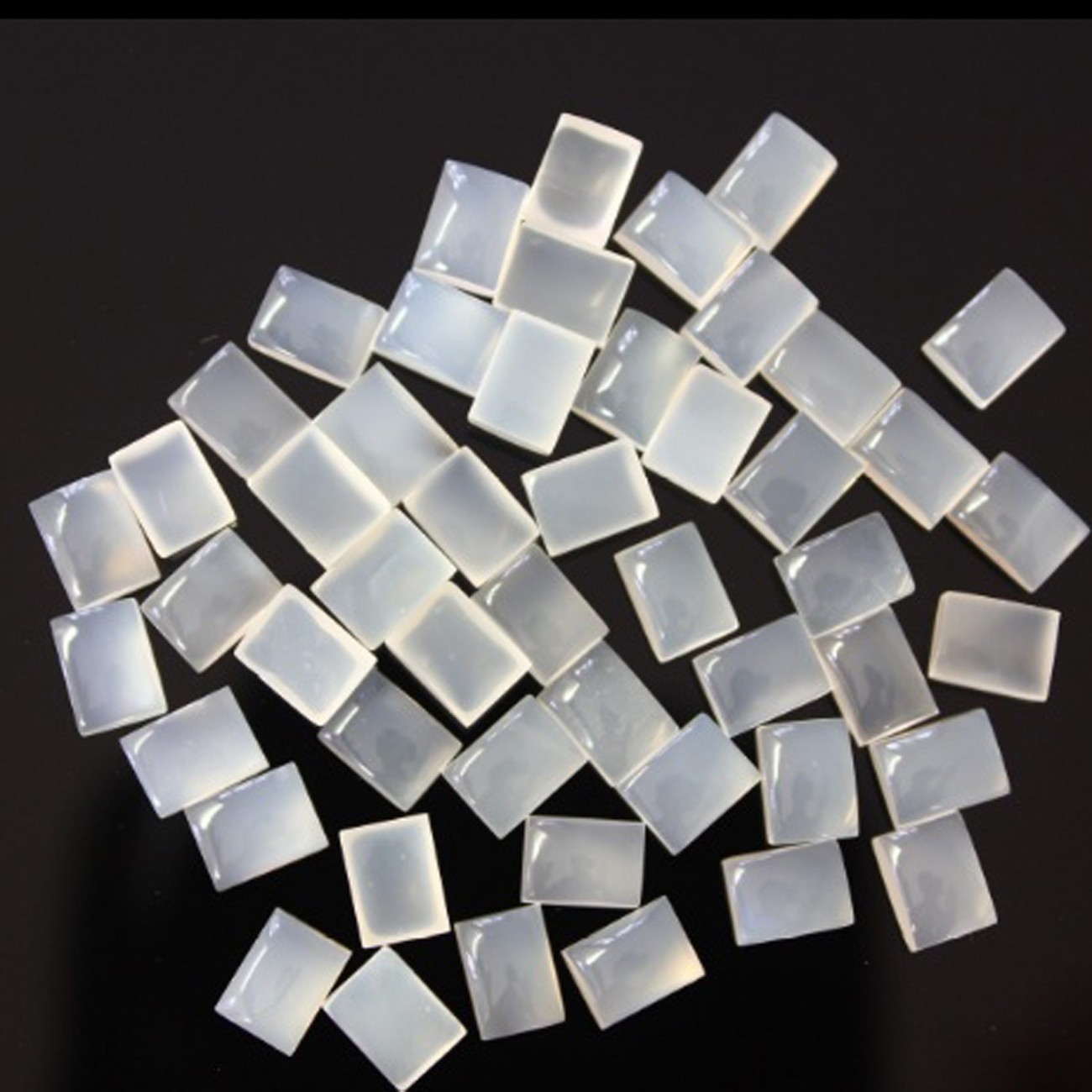 Natural White Moonstone Rectangle Cabochon 6x8mm To 12x16mm Loose Gemstone