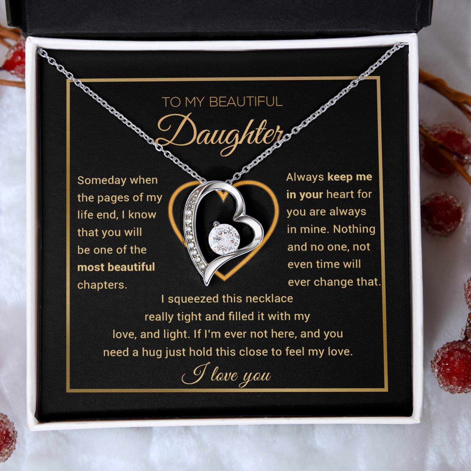 To My Daughter Necklace, Gift For Daughter From Dad, Daughter Father Necklace
