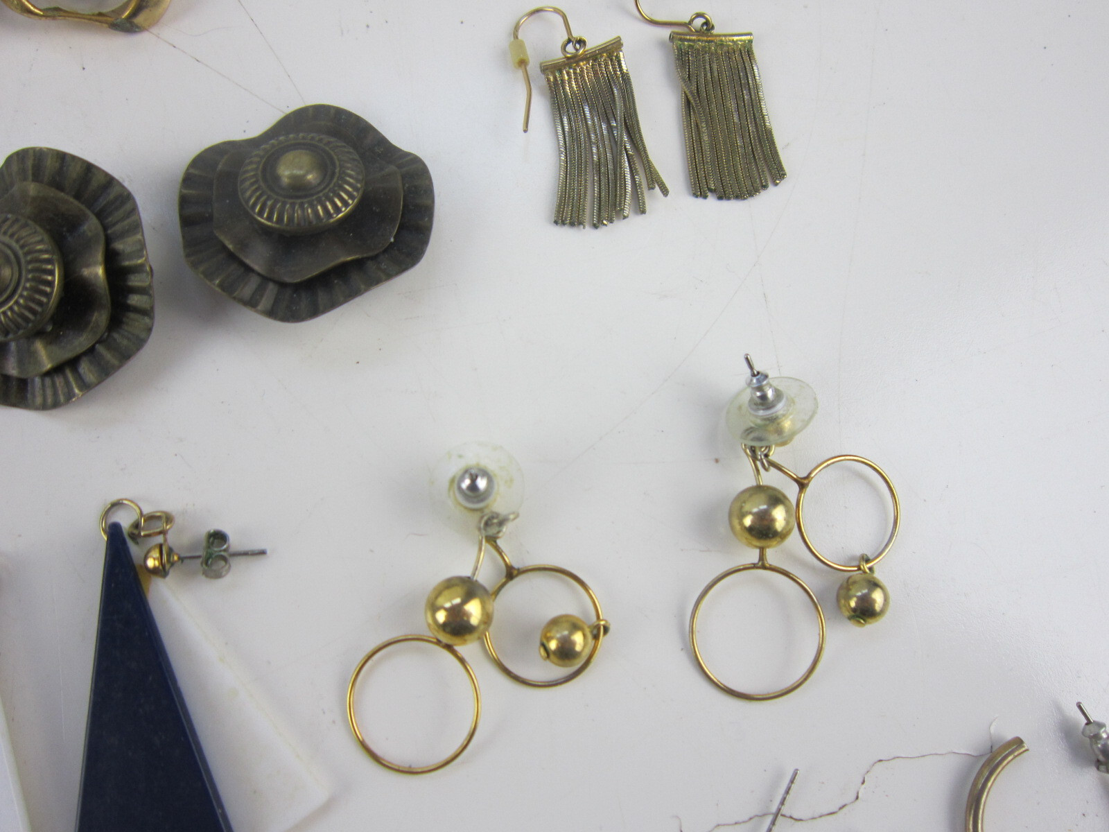 Vintage Earrings Lot, Some Clip On. Ring, Pendant. Not Researched.