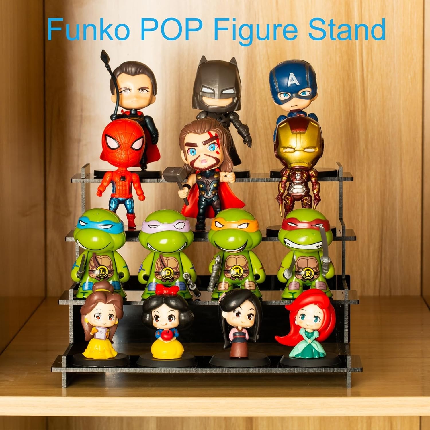 4-Tier Black Acrylic Display Risers Perfume Organizer Cupcake Stand Funko POP Di