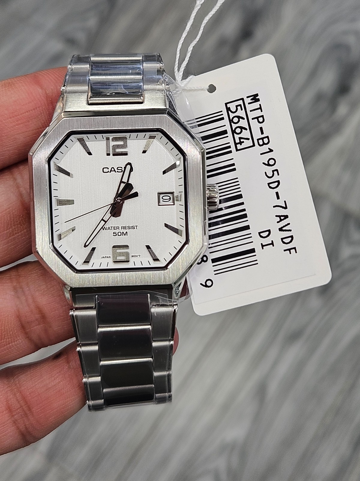 Casio MTP-B195D-7AVDF Men’s Stainless Steel Watch | 50M Water Resist | Original
