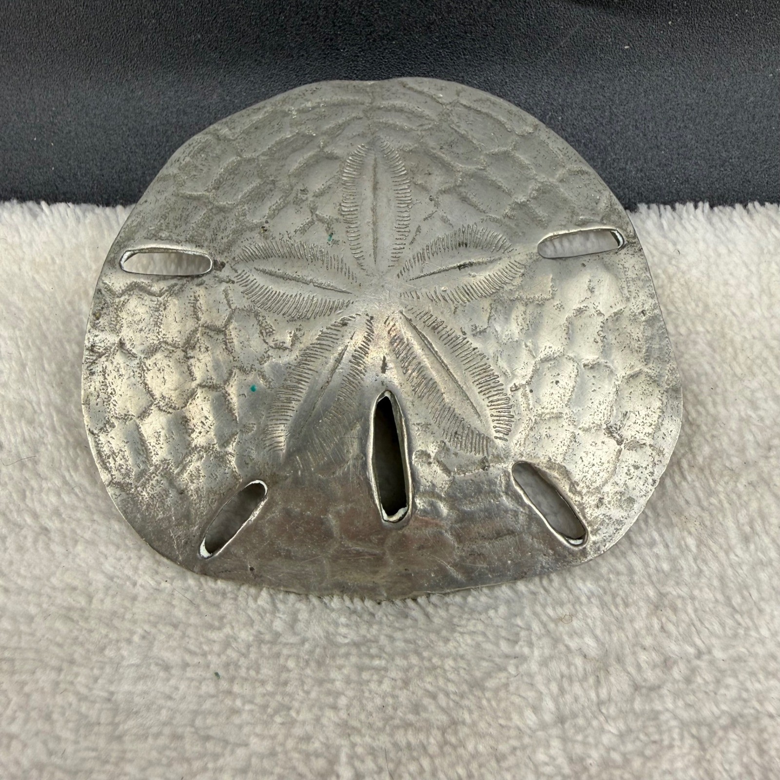 Vintage Reed & Barton Pendant Pewter Sand Dollar Coastal Nautical 3in