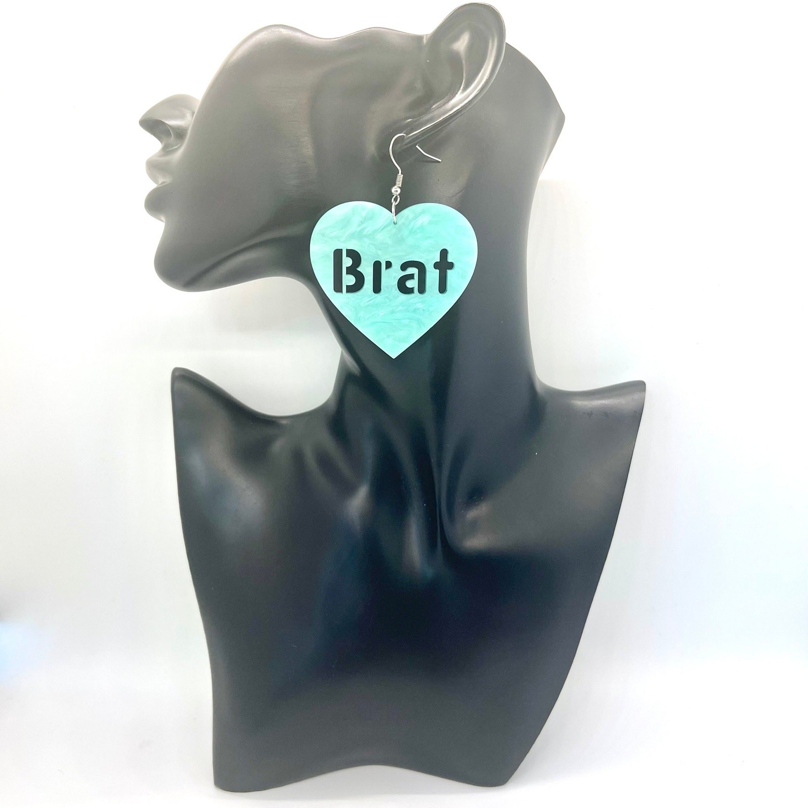 Brat Heart Earrings | Barbiecore Jewelry | Y2K Pink Statement Earrings