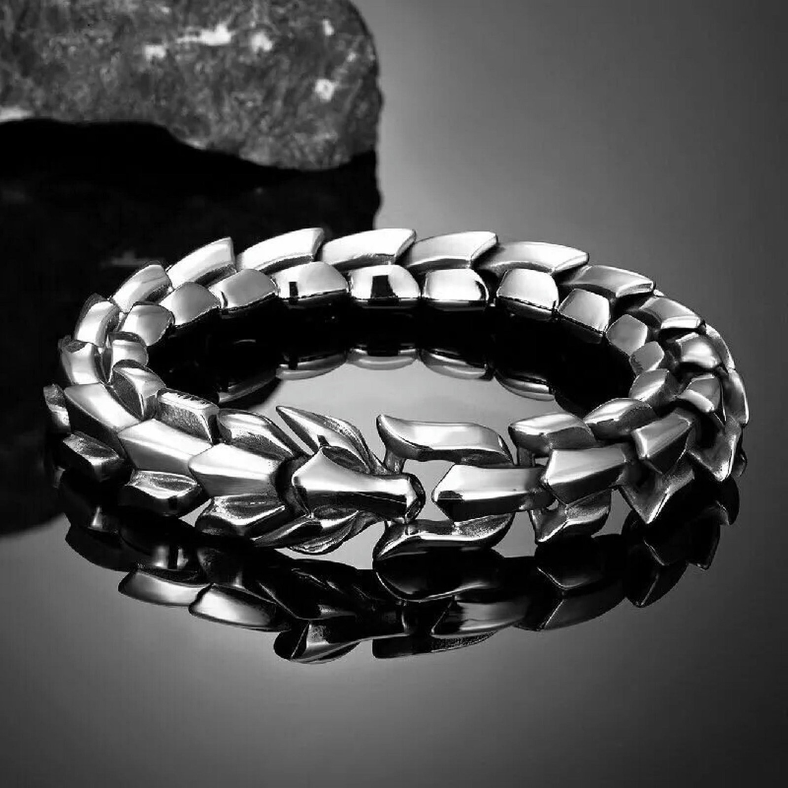 BESTSELLER Viking Stainless Steel Dragon Chain Wristband Mens Punk Bracelet