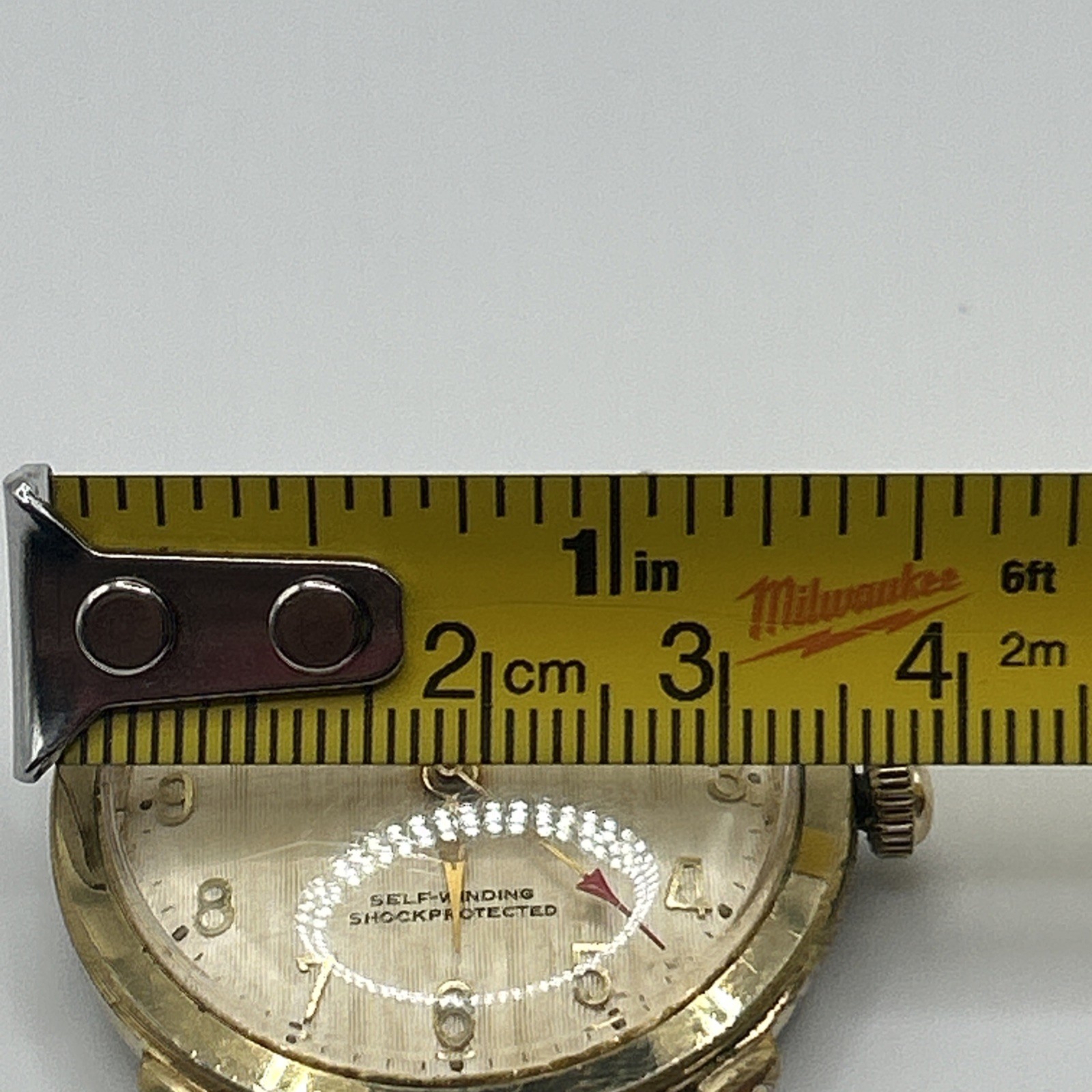 Vintage Rare Waltham Self Winding 17 Jewels W/Red Second Hand