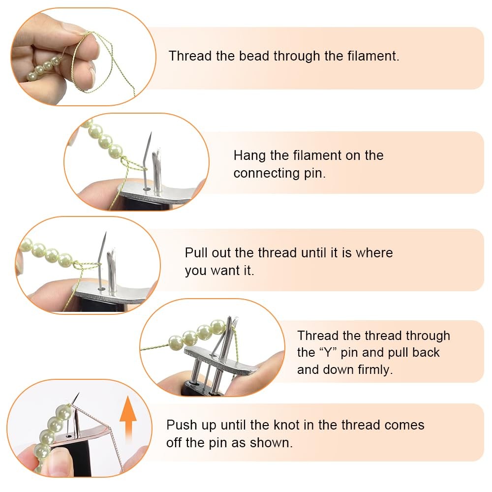 BADAO Beading Knotting Tool,Pearl Jewelry Making Tool 9.3*3.6*1CM, Style A