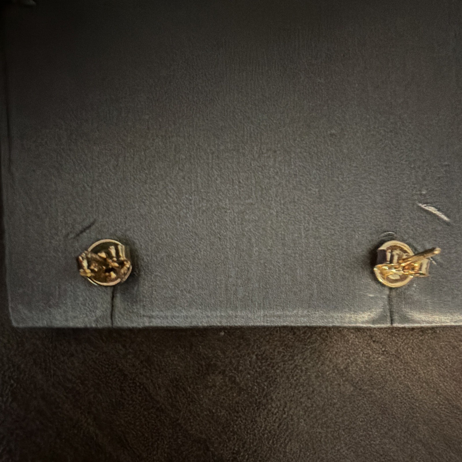 Gold filled swirl Stud Earrings RoundWhiteCrystal Center Prong Butterfly, Brazil