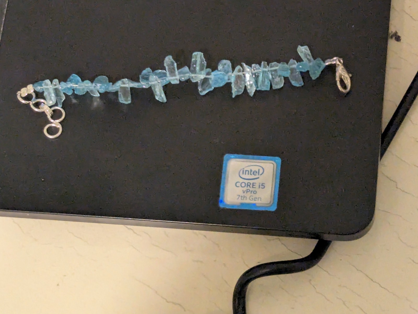 Light Blue sky apatite Crystal Bracelet 5.5 In