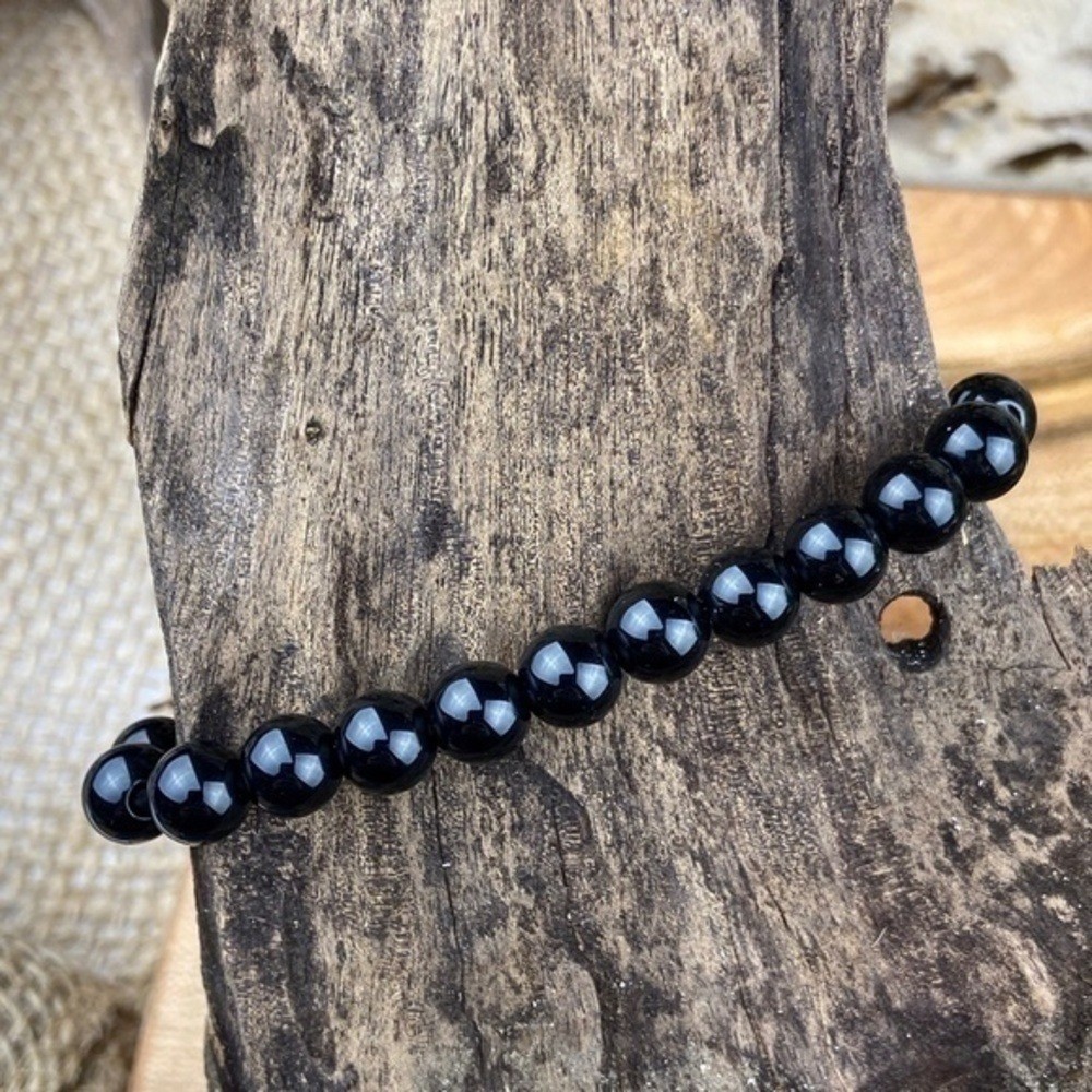 Mens Bracelets Bundle Adjustable Faux Leather & Hemp Onyx Stone Beads