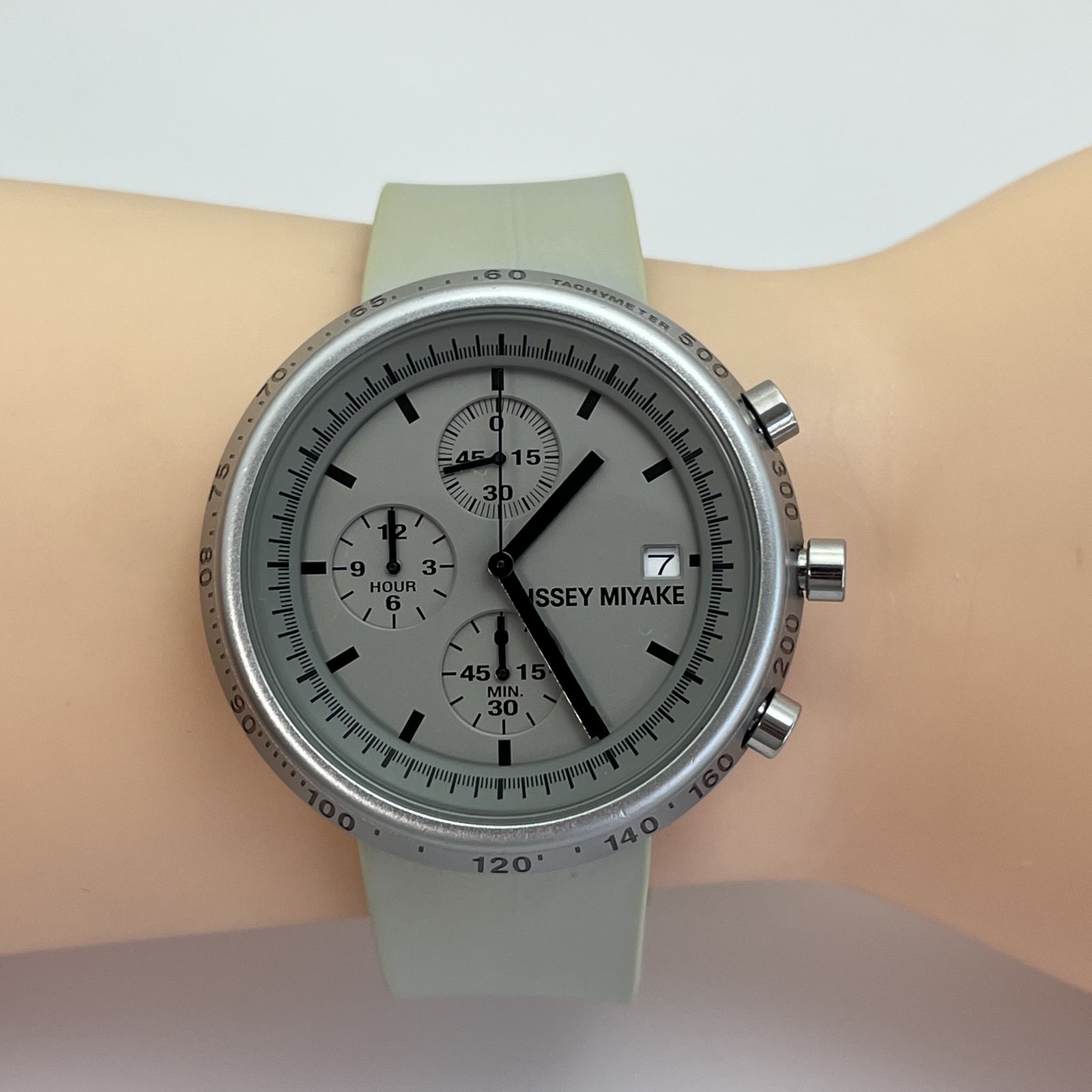 Issey Miyake TRAPEZOID Chronograph NAOTO FUKASAWA Qz Watch Japan Date #636B