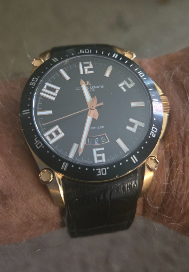 Jacques Lemans GENEVE GU333B SWISS MADE Mens Automatic Watch ROSE GOLD