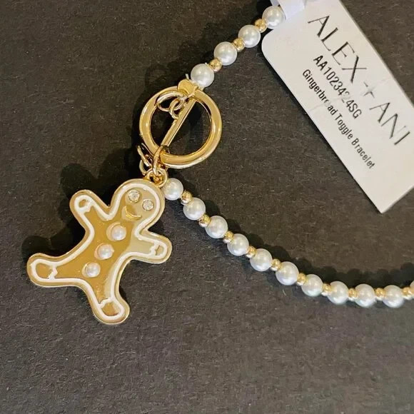 Alex and Ani Christmas Gingerbread Toggle Bracelet Holiday gift