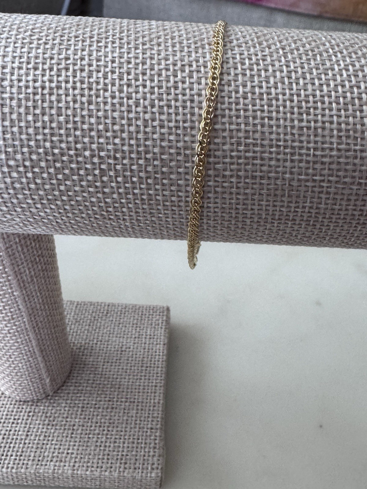 10K SOLID GOLD 2.3MM NONA LINK 7.5 inches Lobster Clasp