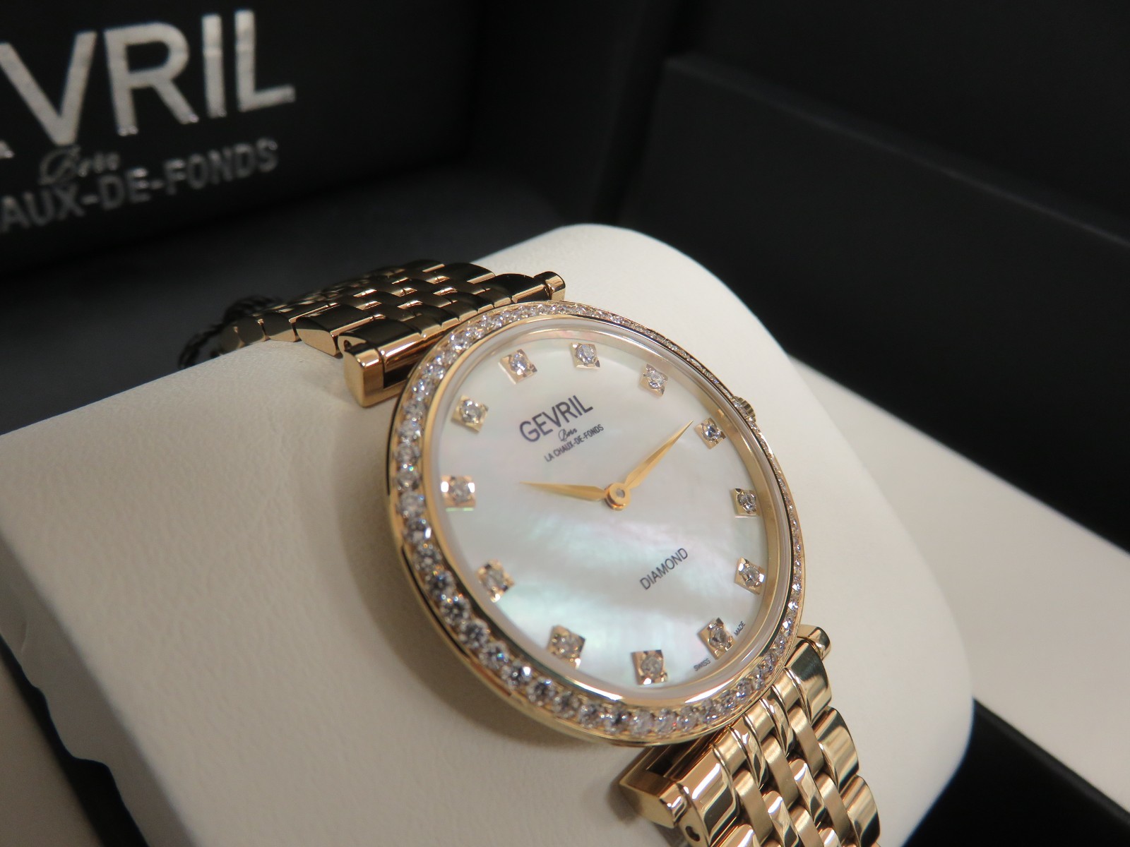 Gevril 15221BD Women’s IPYG Atelier 57 Quartz Diamond Watch