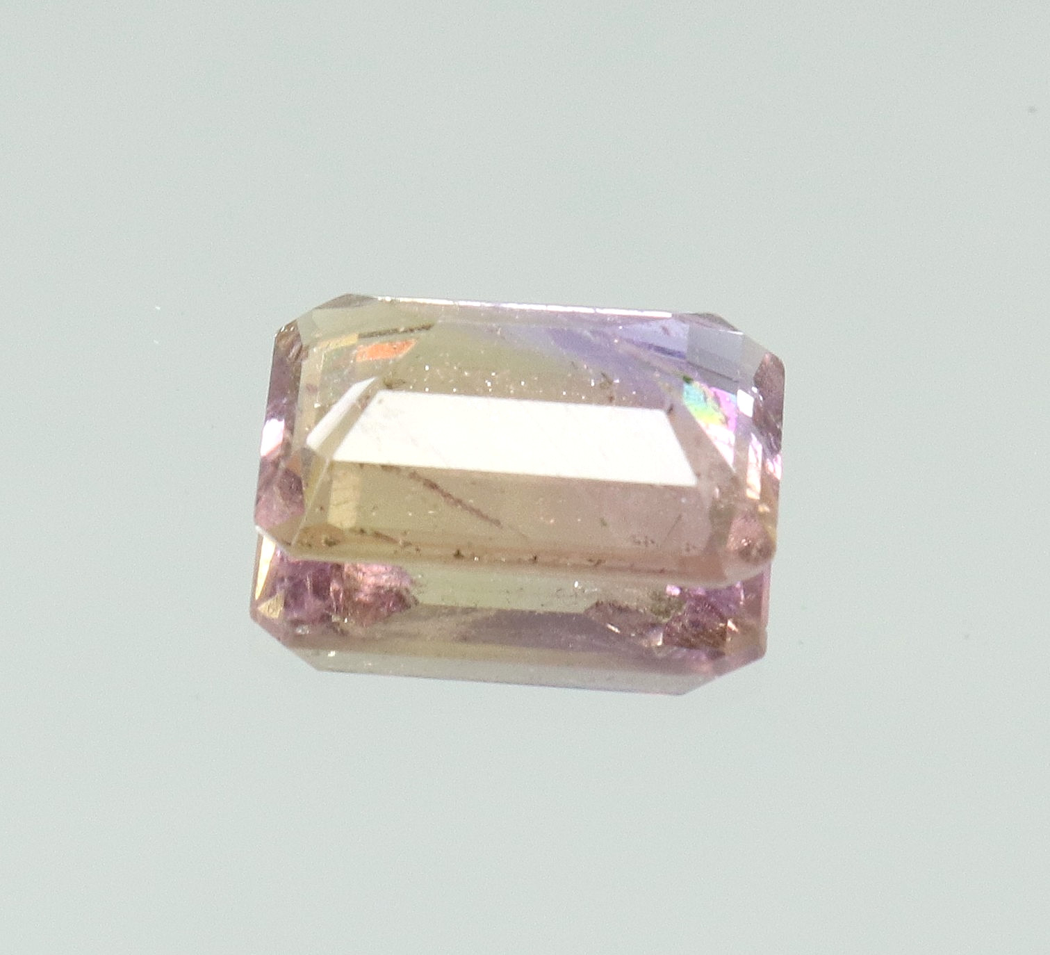 Natural Bolivia Ametrine Bi-Color 4.10 Ct Untreated Certified Loose Gemstone