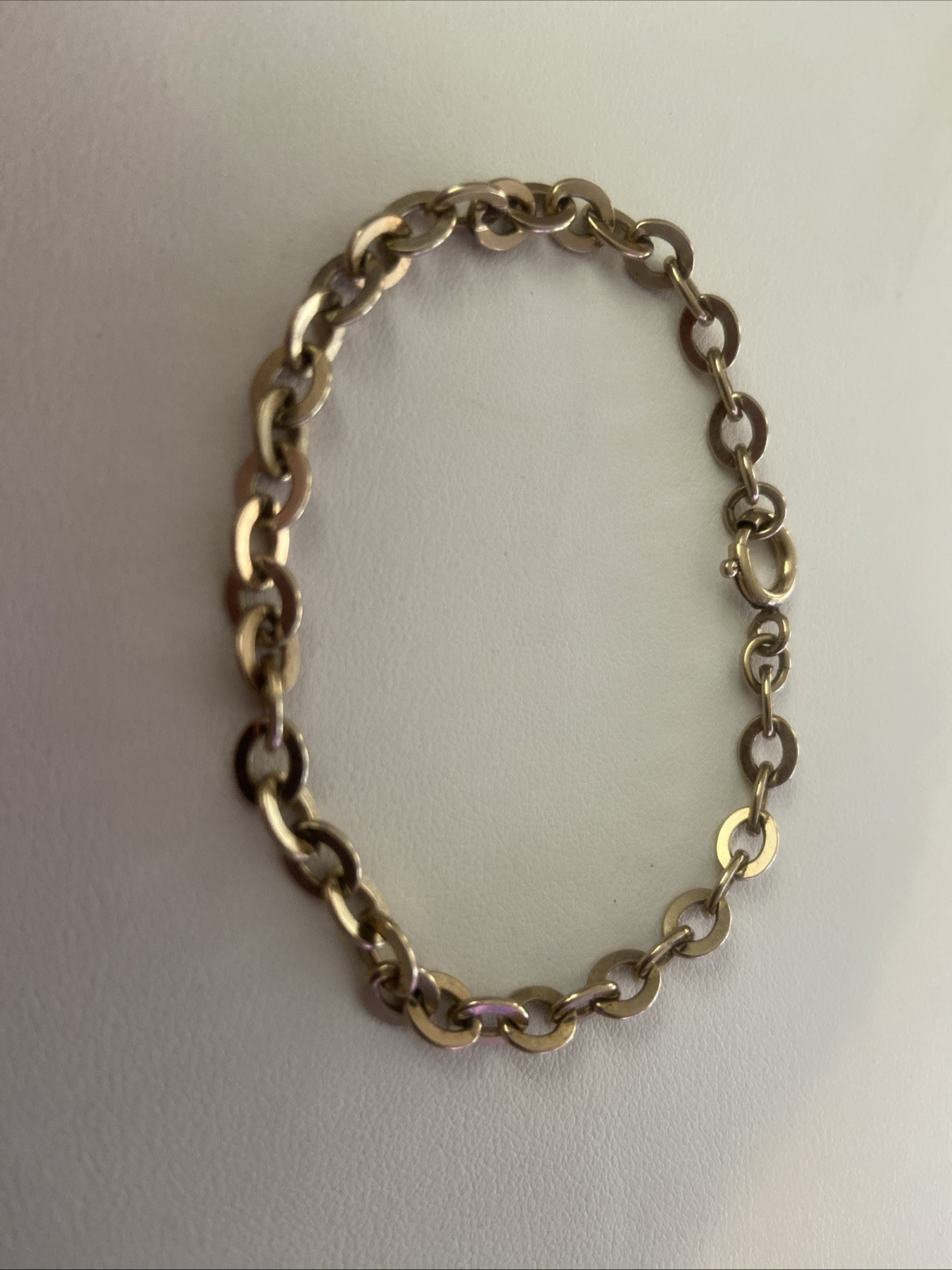 Vintage 12K Gold Filled Oval Link Chain Bracelet 7.25″