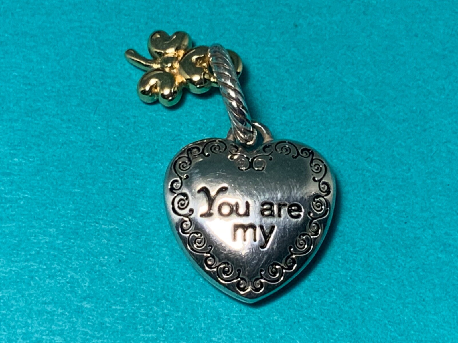 🍀 Brighton “You are my Lucky Charm” Heart Crystal Clover (C8) NWOT 🍀