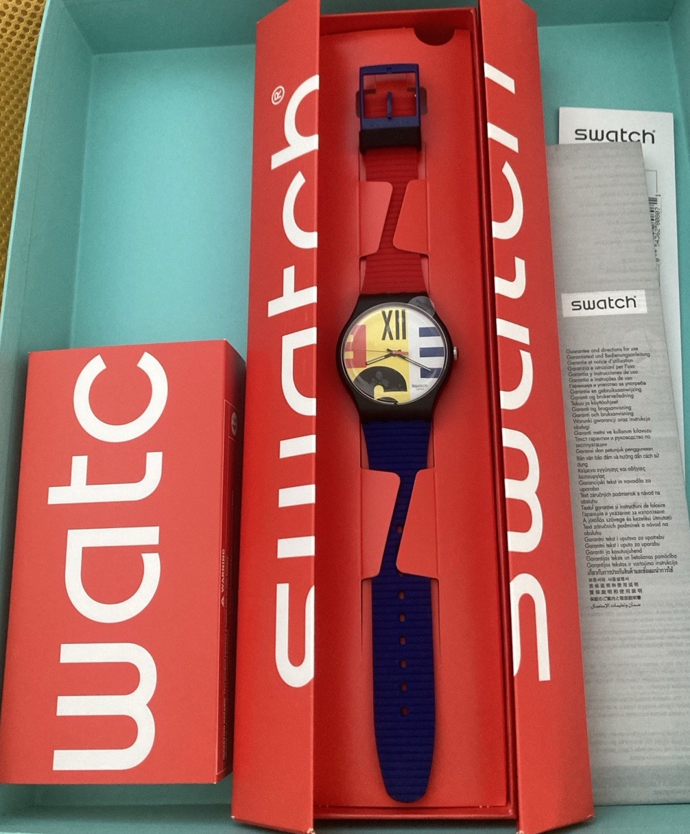 Limited Swatch Watch 1987 Six To Nine Throwback REVIVAL SUOB171 41mm New!