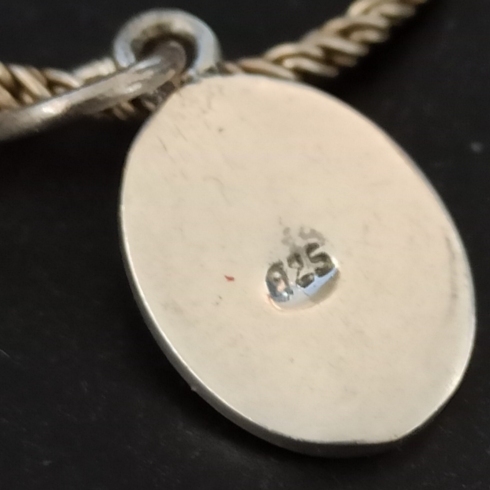 Star of David Necklace Silver Dark Blue Enamel Thick Chain Retro Classic Gift
