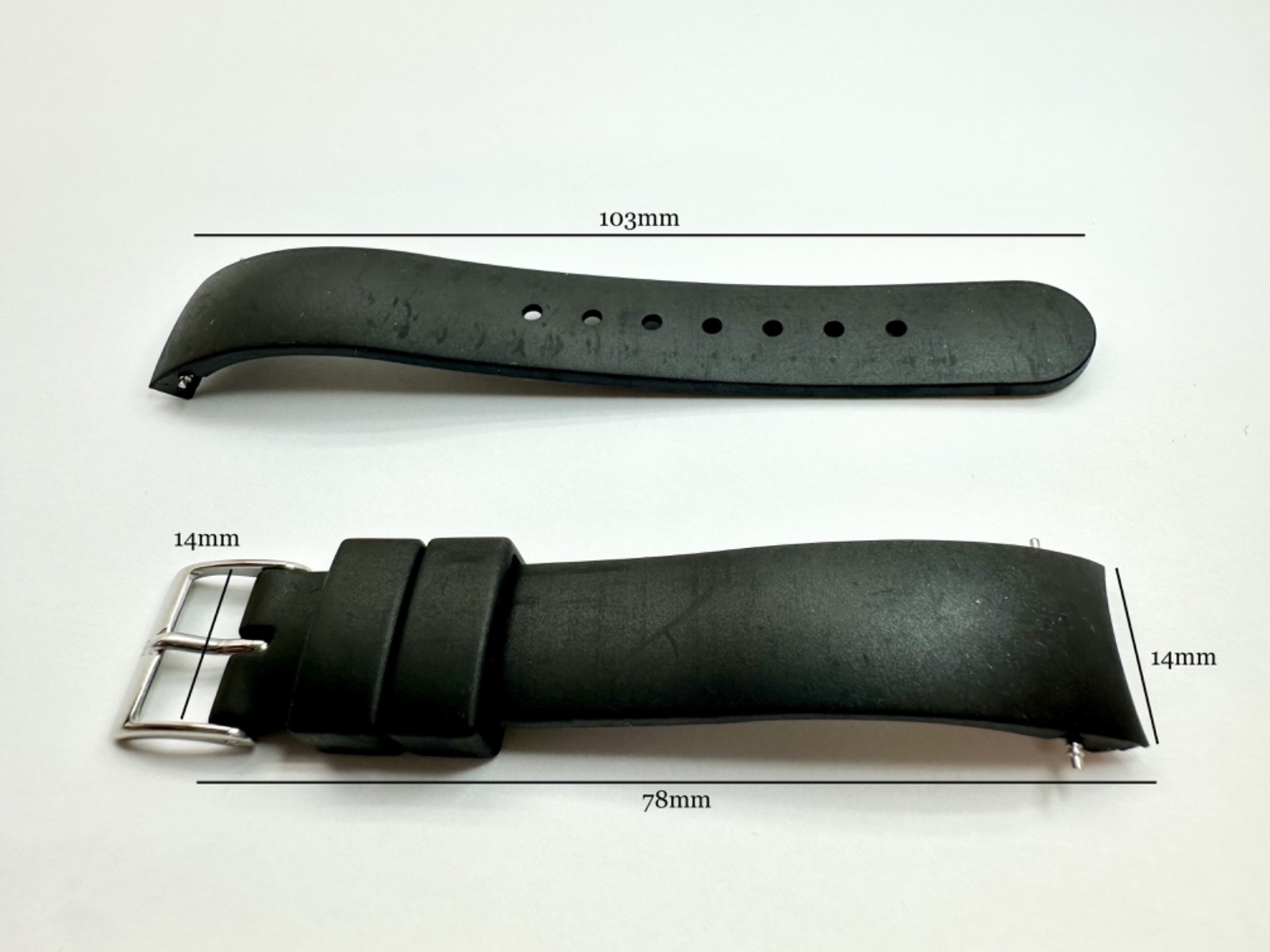 Victorinox Swiss Army Alliance Small Ladies Black Rubber 14mm x 14mm Watch Band