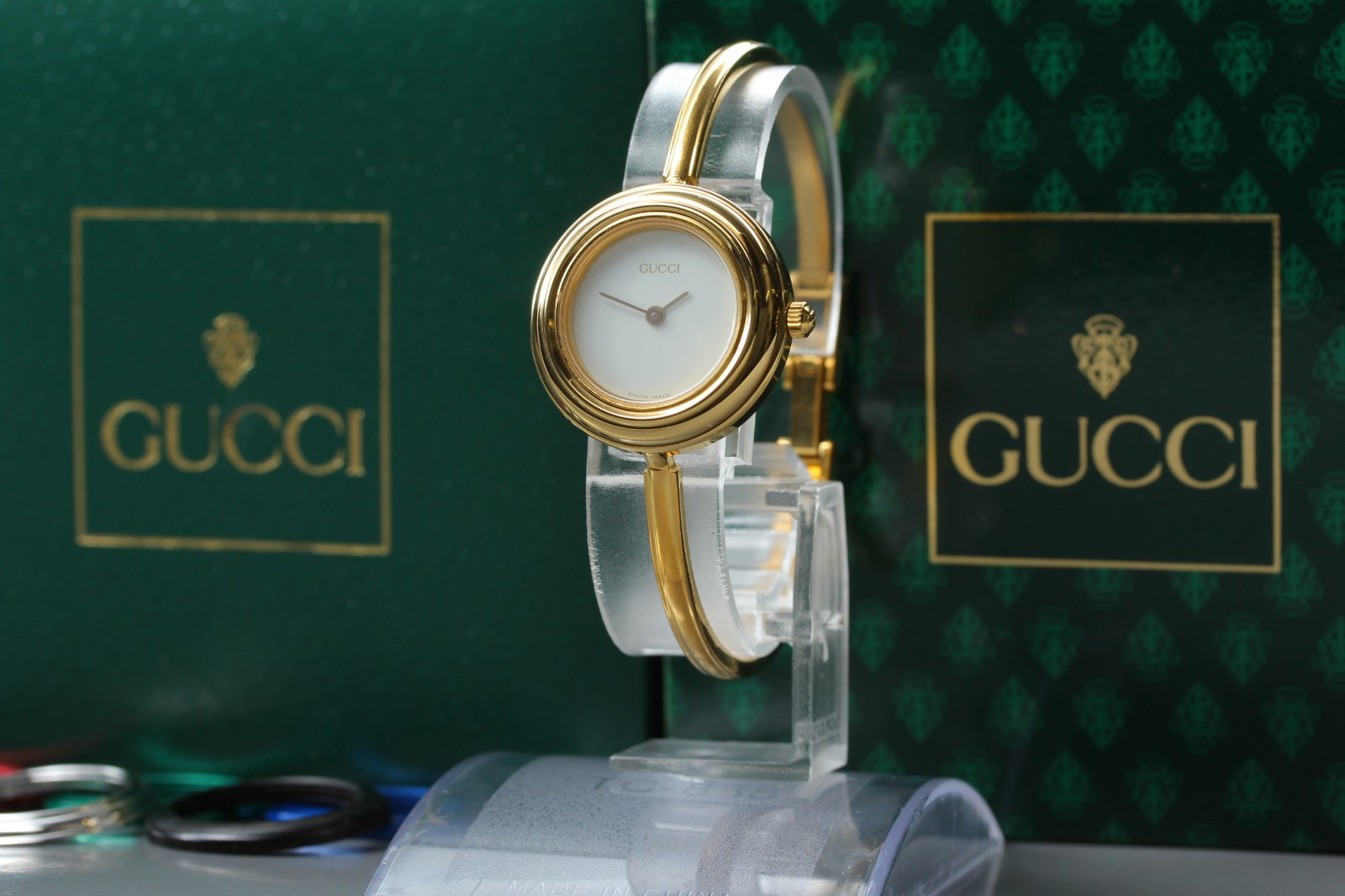 Full Set [Near MINT] Vintage GUCCI Change Bezel 11/12.2 6 Colors Women’s Watch