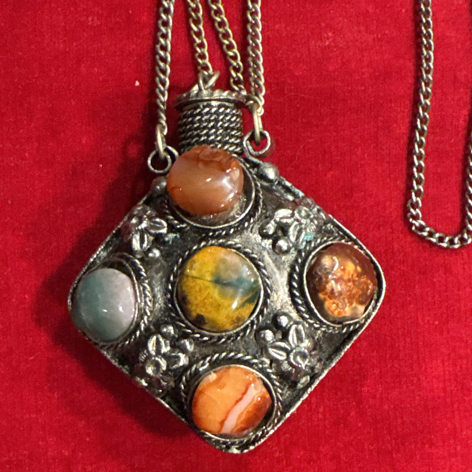 Antique Perfume Flask Necklace