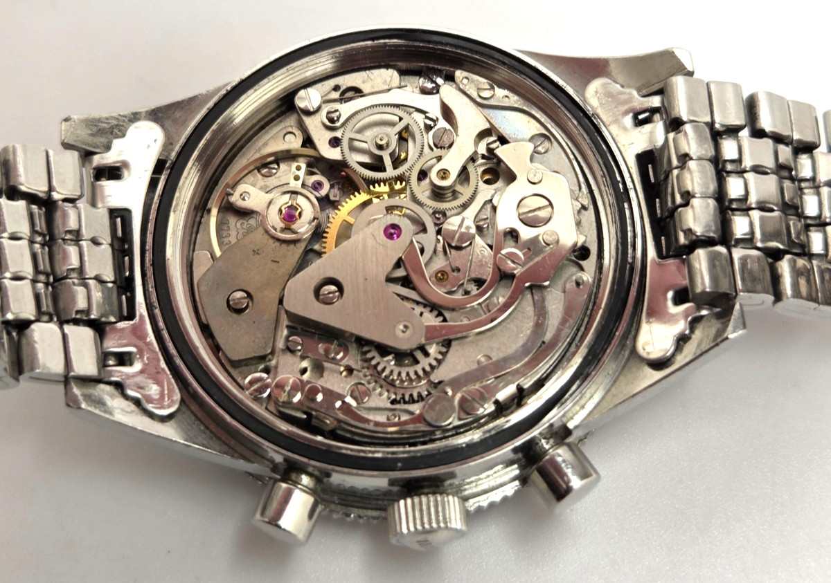 Vintage Westclox Valjoux 7733 Chronograph Ref. 634111 Stainless 38mm case works