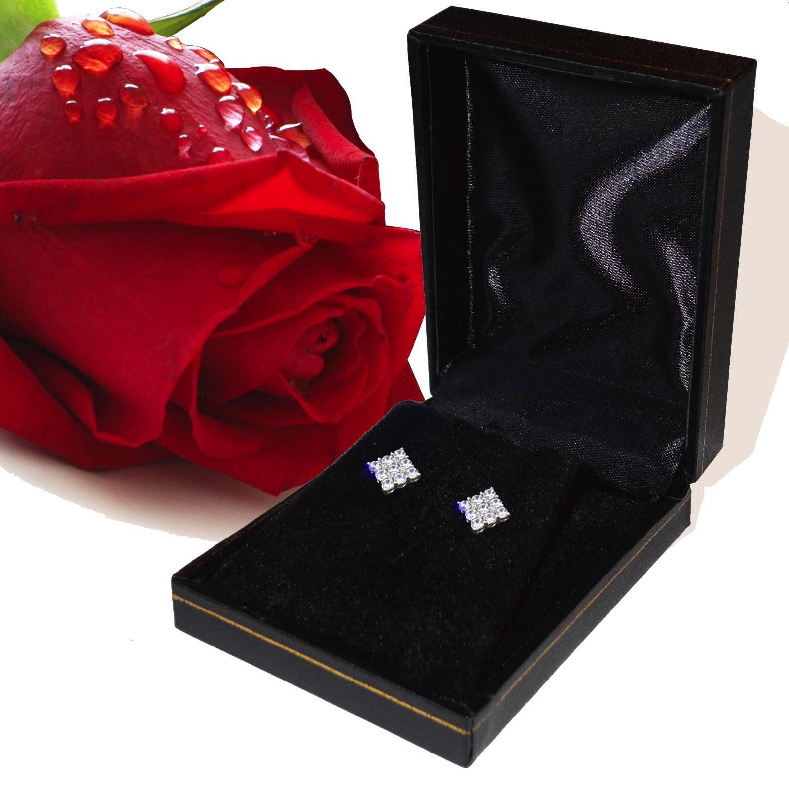 2 Carat Moissanite Studs Solid 14K Gold – Screw Backs – Certified GRA GIFT READY