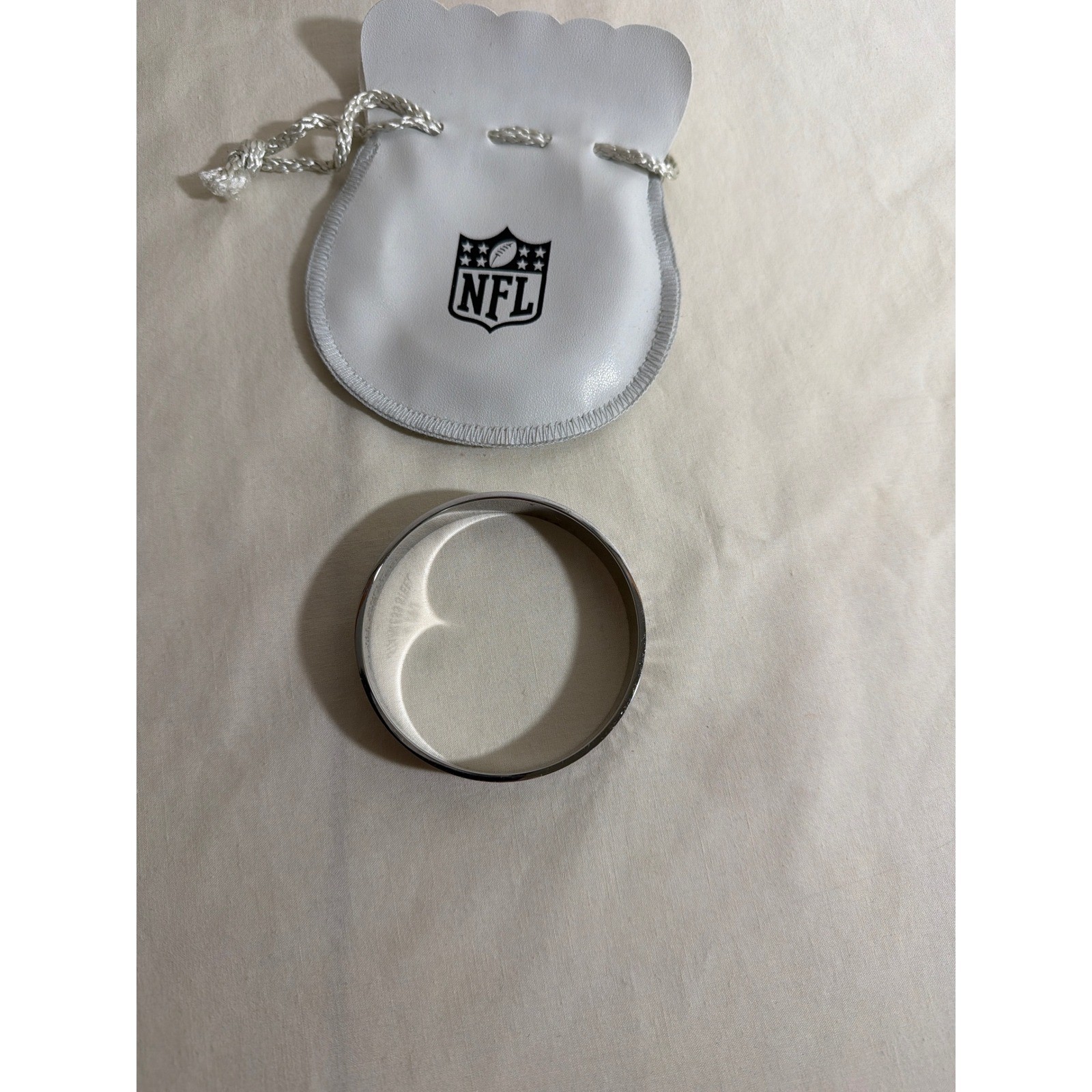 NFL Washington Redskins Stainless Steel Bangle Bracelet Silver Burgundy Gold 8in