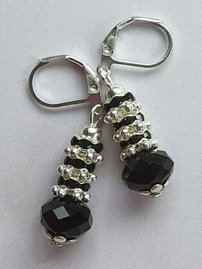 CRYSTALS BLACK or CLEAR AB COLUMNS Lever back SP YOU CHOOSE 612