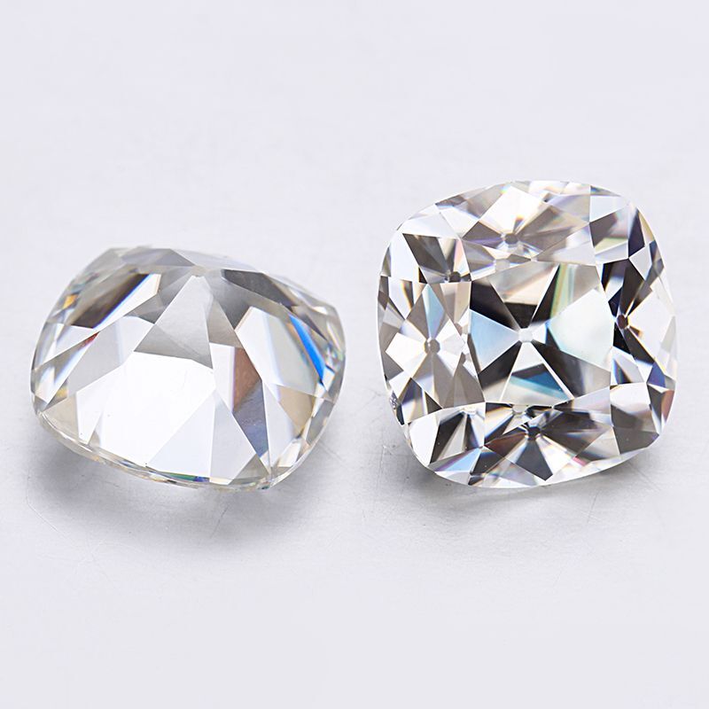 Old Mine Cushion Shape Loose Moissanite 6 MM To 11 MM Real D White Color VVS1