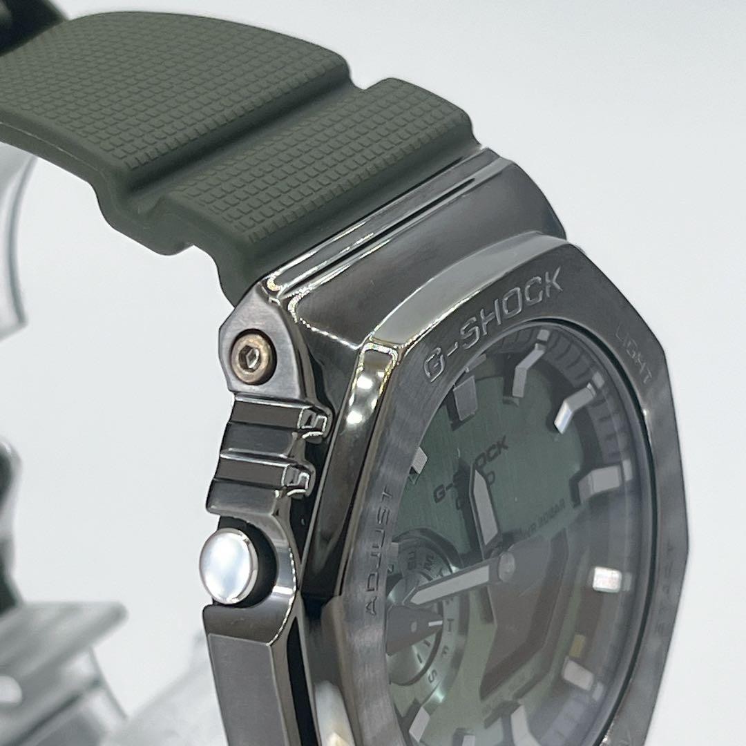 Excellent Condition New Battery G SHOCK GM 2100B Green Casioak Wristwatch