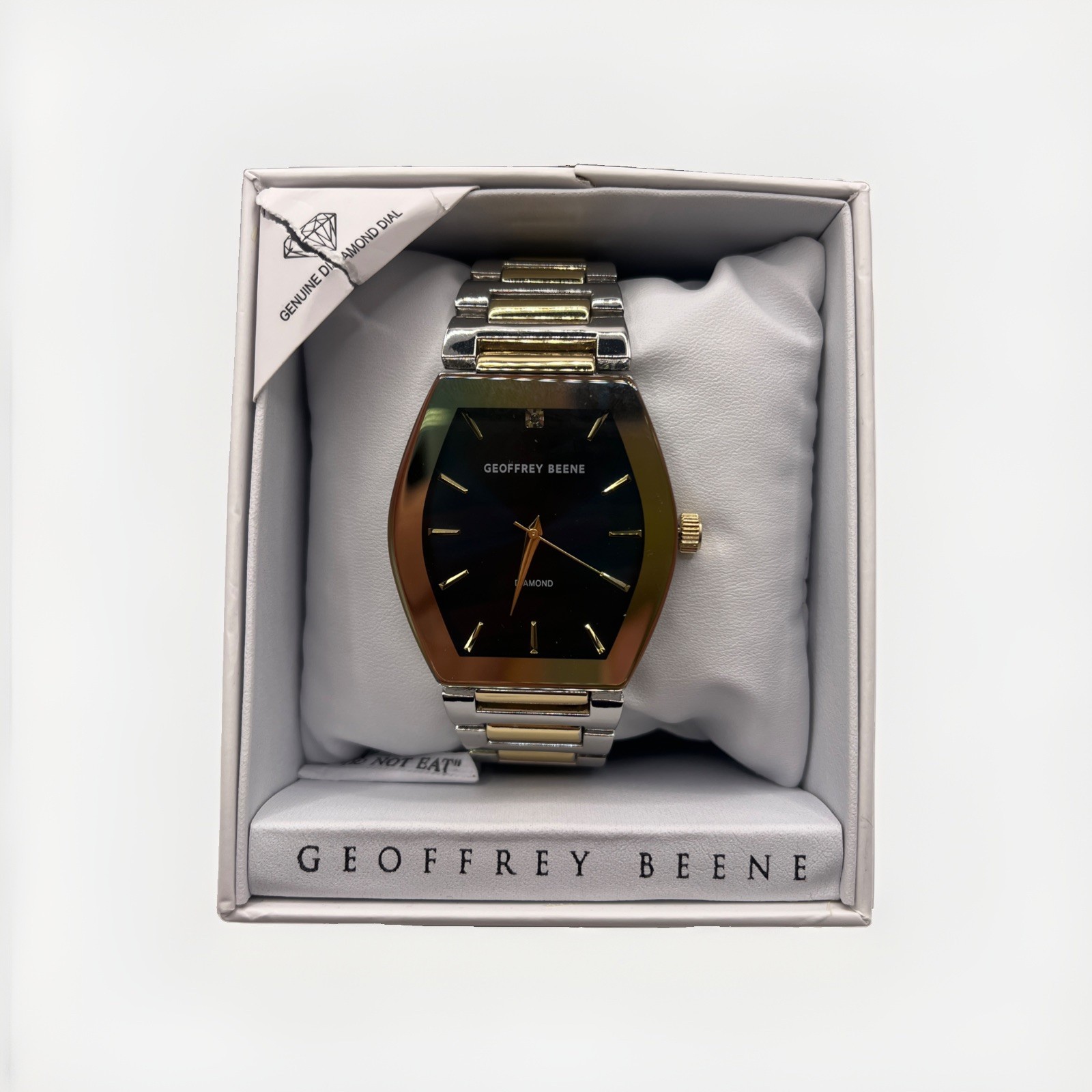 Geoffrey Beene Gen Diamond Bracelet Strap Watch With Clasp Closure. GBA0037TTG