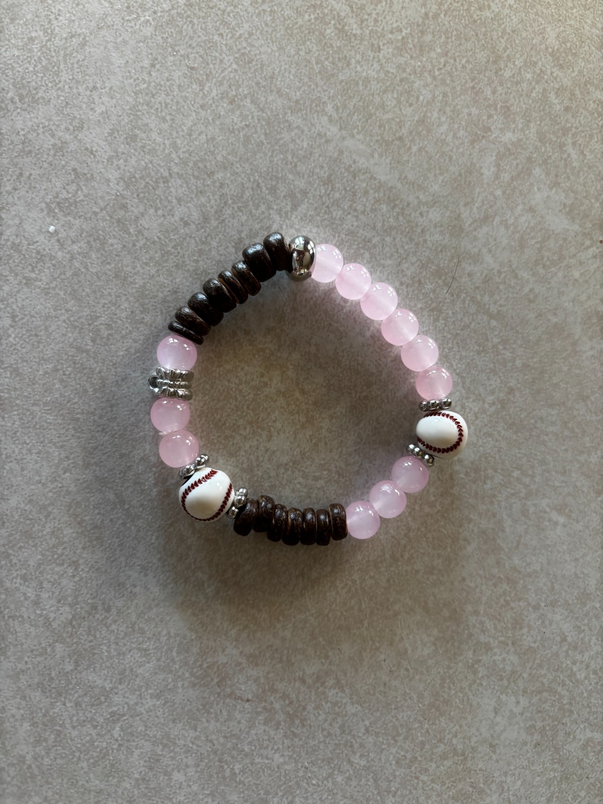 Baseball Mom Beaded Stretch Bracelet Sports Fan Jewelry Game Day – Pick Color