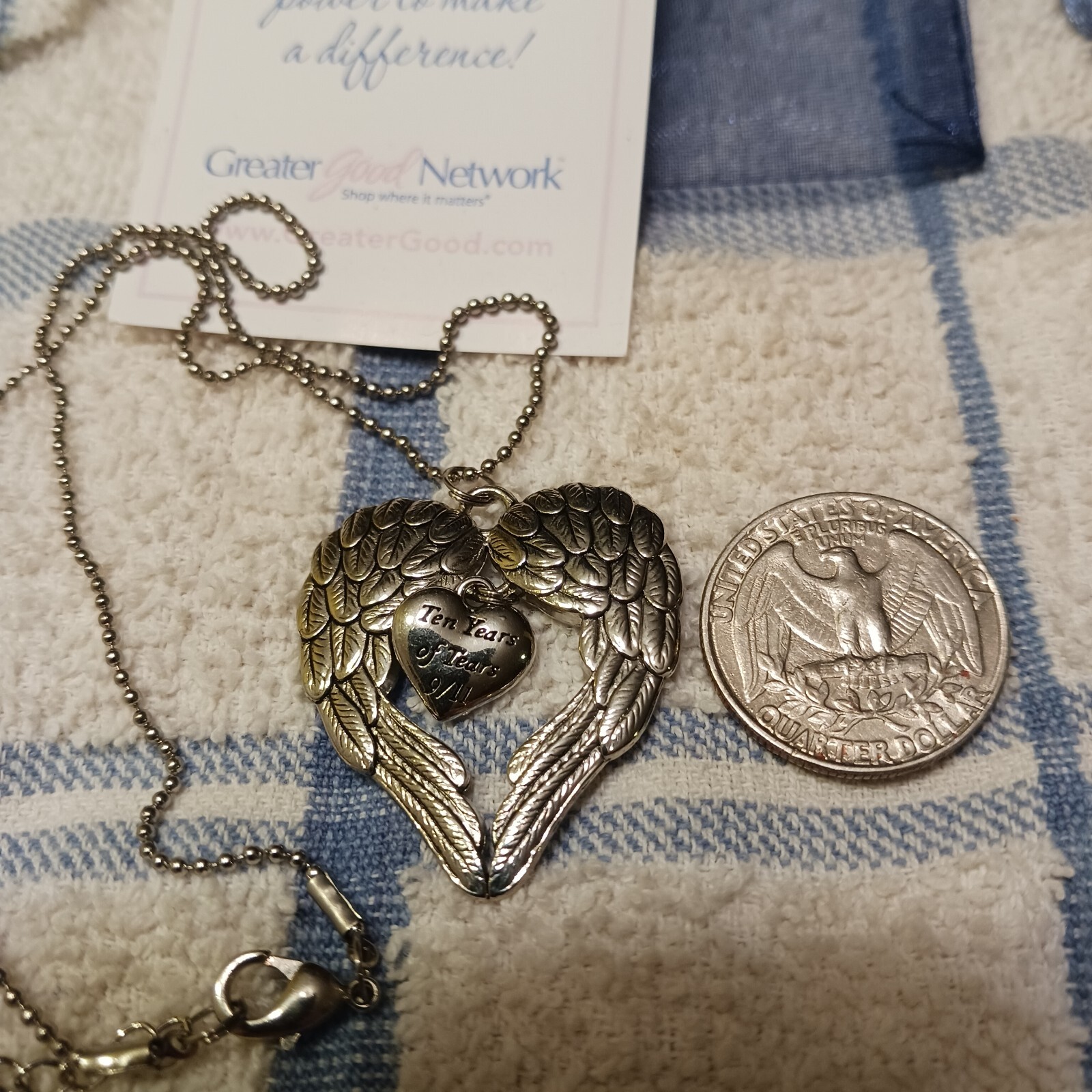 10 Years Of Tears 9/11 Commemorative Necklace And Pendant