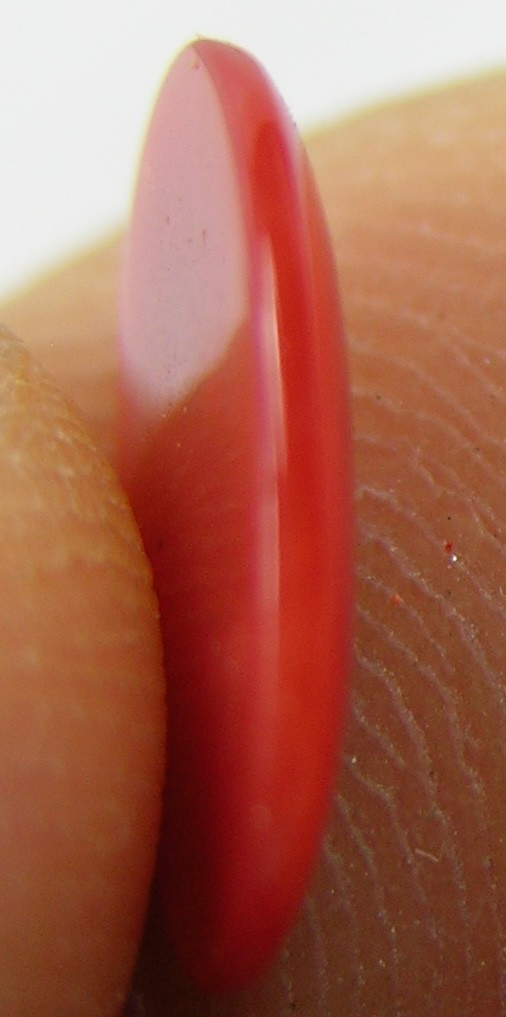 #2 Rare Japan 100% Natural Reddish Orange Coral Oval Cabochon Gemstone 11.00mm